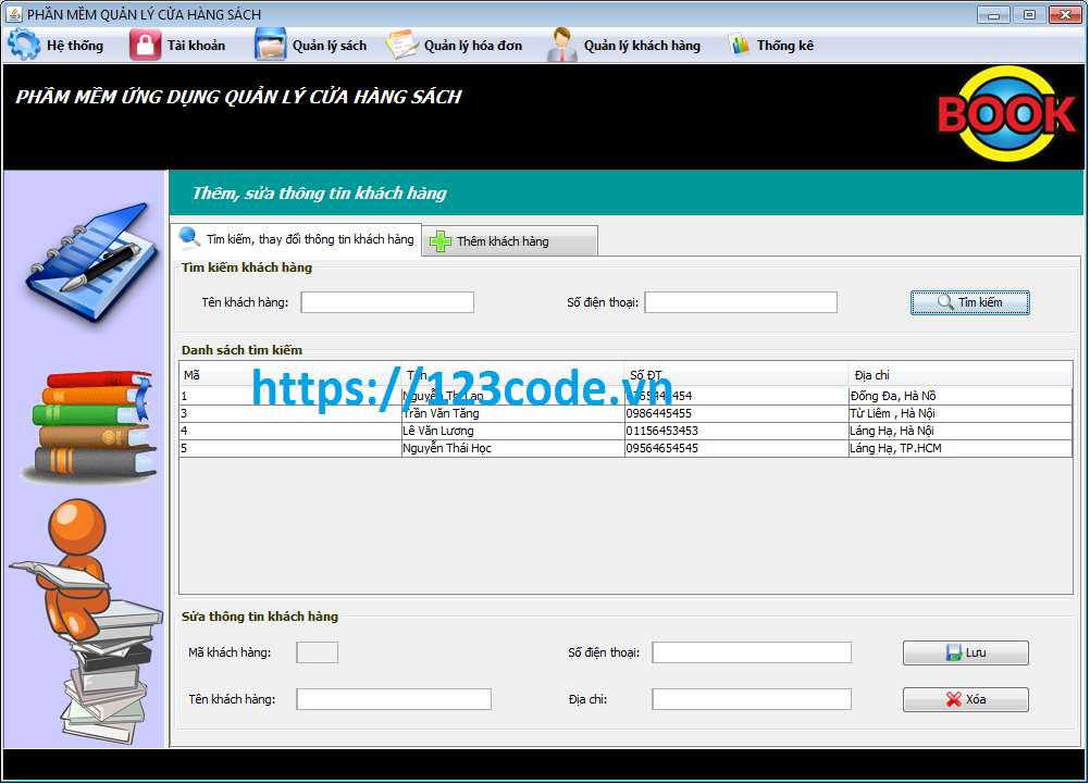 Tải source code quản lý cửa hàng bán sách java full báo cáo