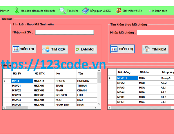 Code phần mềm quản lý ký túc xá sinh viên c# có báo cáo kèm theo