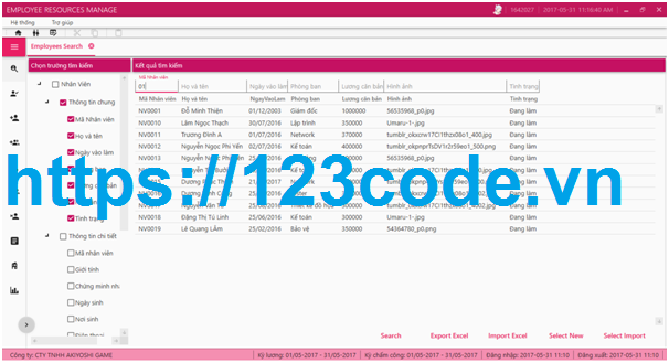 Code phần mềm quản lý nhân sự C# - WPF full báo cáo, database