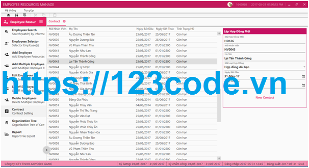 Code phần mềm quản lý nhân sự C# - WPF full báo cáo, database