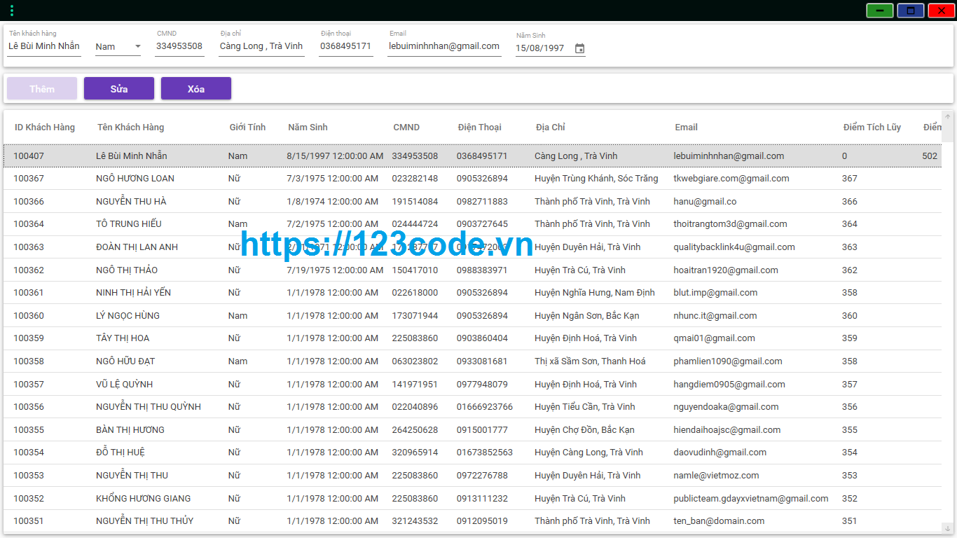 Tải code phần mềm quản lý khách hàng c# - wpf có báo cáo
