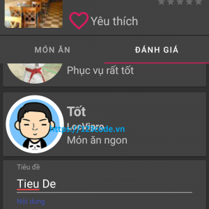 Source code app đặt món ăn nhà hàng java android