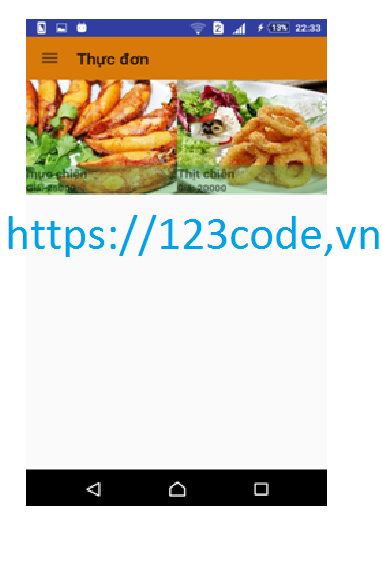 Source code app đặt đồ ăn nhanh java Android