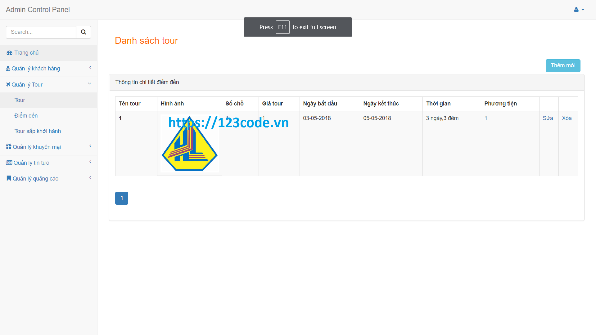 Source code website quản lý tourist du lịch ASP.NET - MVC full code