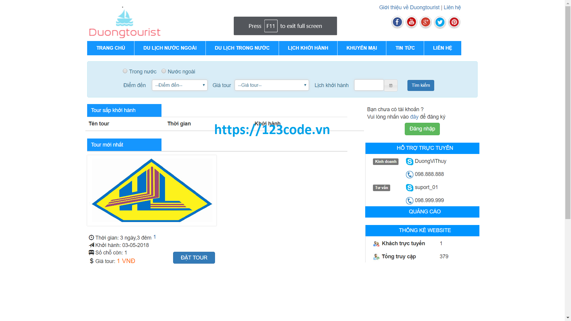 Source code website quản lý tourist du lịch ASP.NET - MVC full code