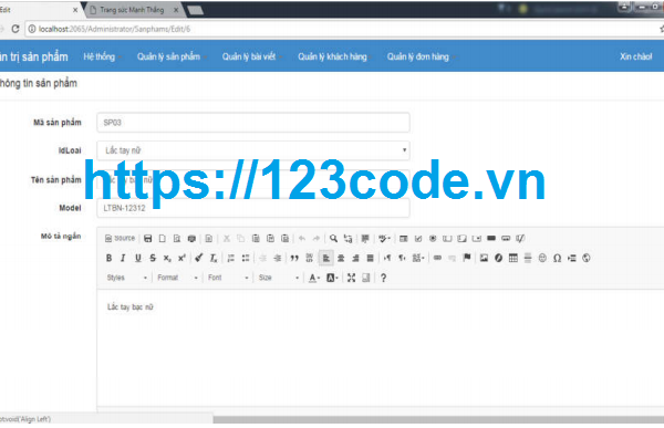 Báo cáo và code website bán hàng ASP.NET - MVC cực đẹp 1
