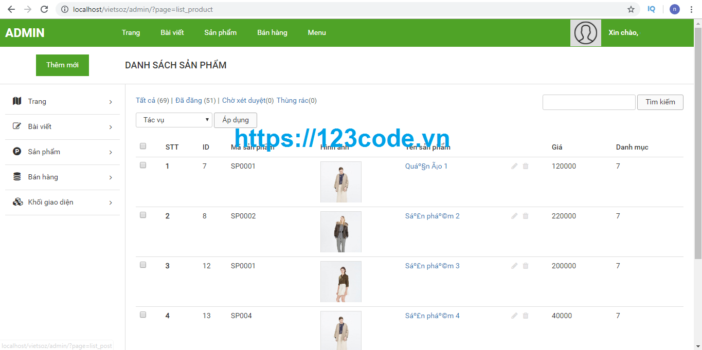 Share full source code website bán hàng php chuẩn seo giao diện đẹp 2
