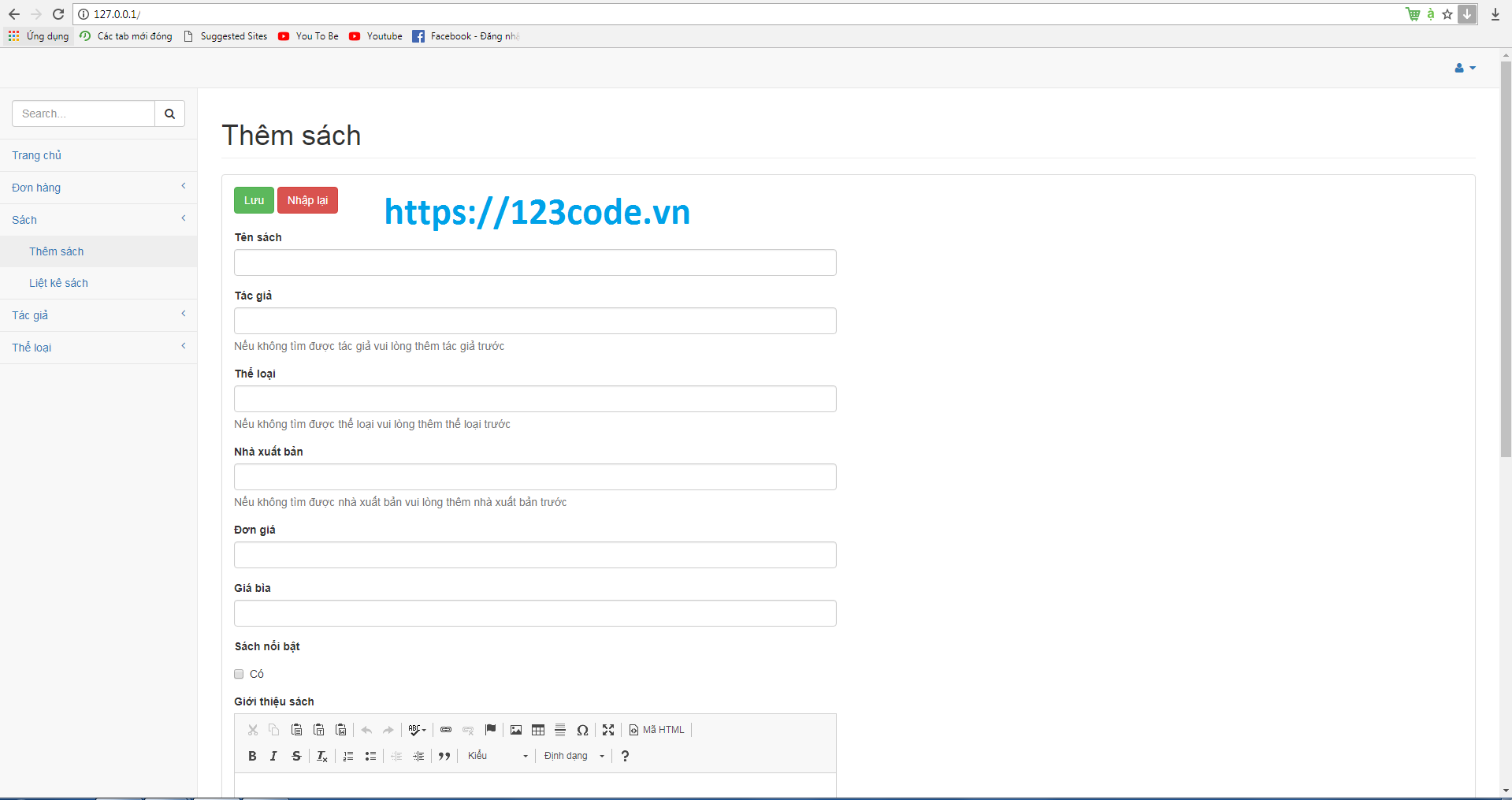 Source code website bán sách online php thuần chuẩn seo hoàn chỉnh