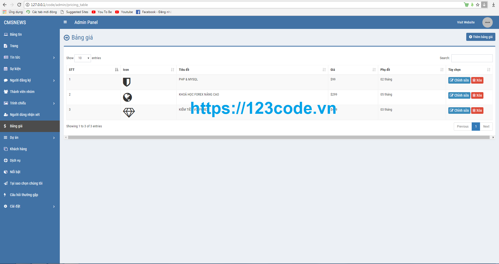 Tải miễn phí source code website giới thiệu sản phẩm dich vụ php CodeIgniter Framework