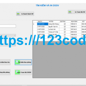 Tải source code quản lý ký túc xá c# full báo cáo và database