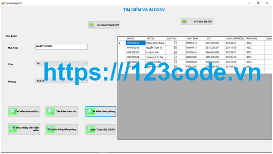 Tải source code quản lý ký túc xá c# full báo cáo và database