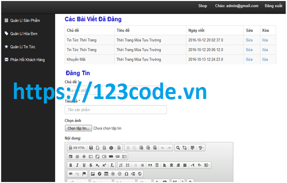 Tải source code website bán hàng quần áo Java Spring MVC - Hibernate