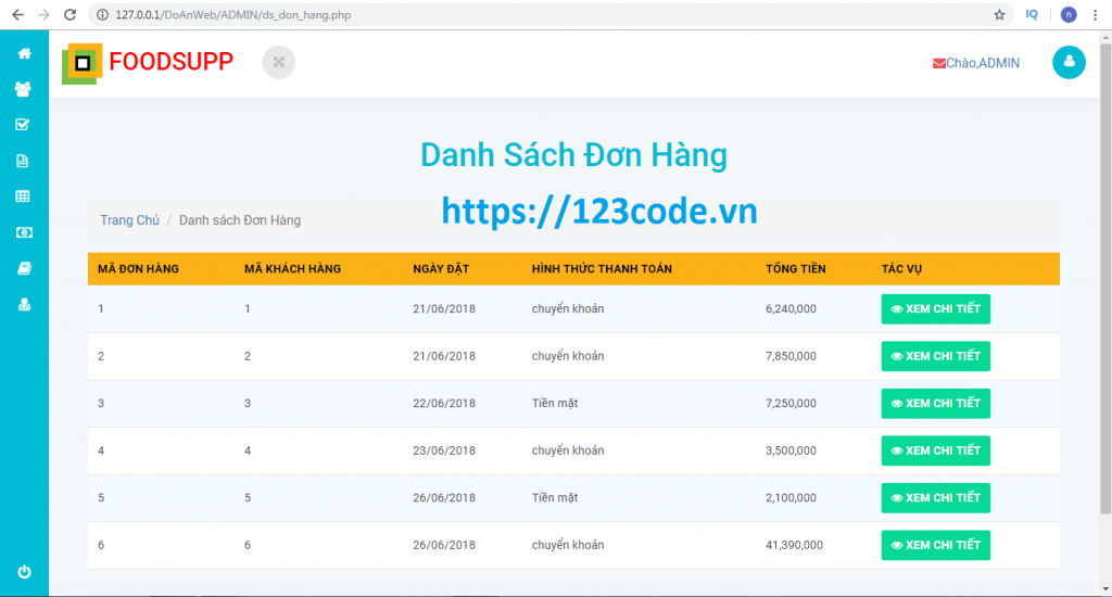 Chia sẻ source code website bán hàng php thuần full database
