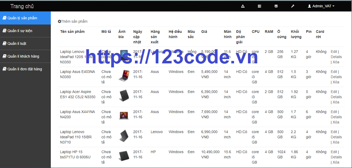 Full source code website bán máy tính asp.net full database và báo cáo