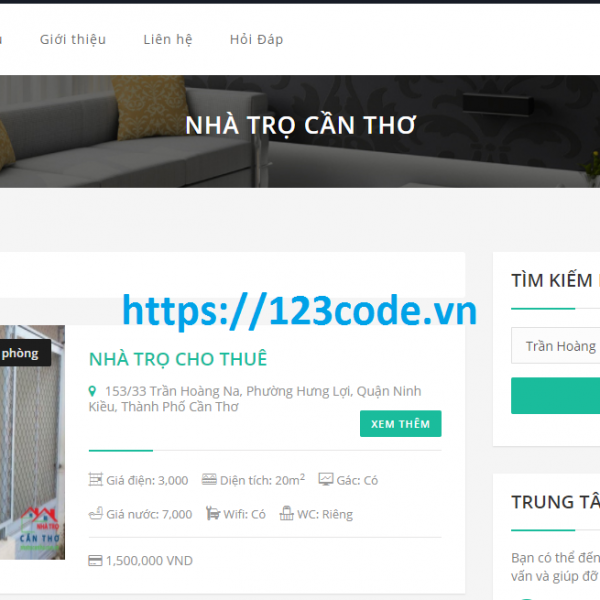 Báo cáo thực tập website giới thiệu nhà trọ php full báo cáo