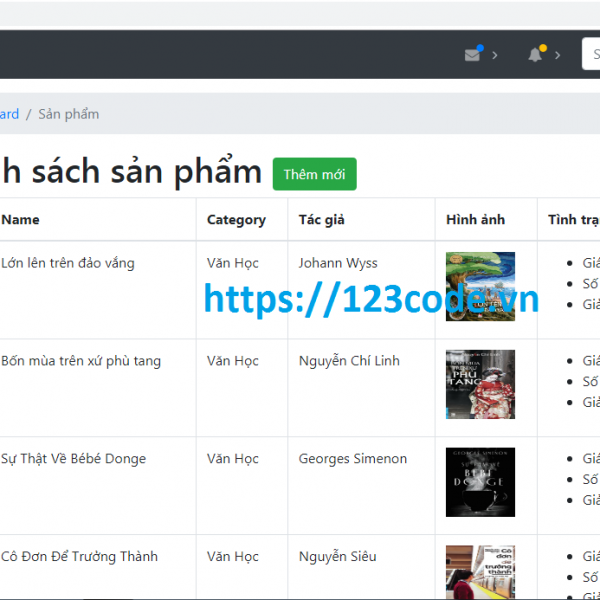 Chia sẻ code website bán sách online php thuần đầy đủ tính năng DATN