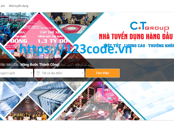 Source code website tìm kiếm việc làm php full data kèm báo cáo