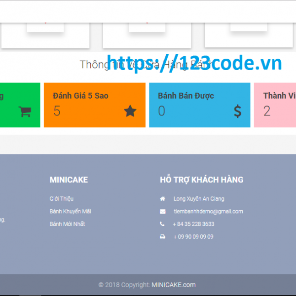 Tải source code website bán bánh php laravel full data