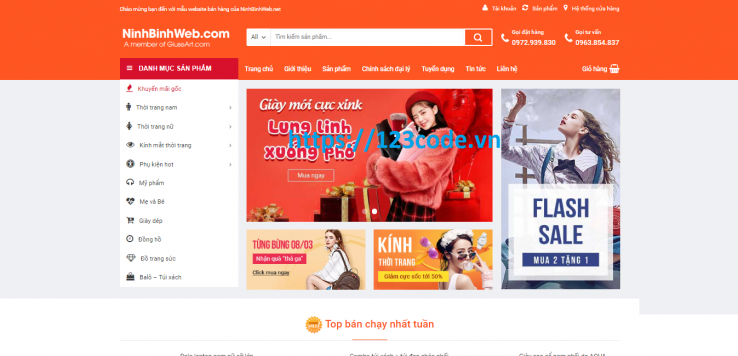 Tải miễn phí source code website bán hàng wordpress gần giống lazada - shopee