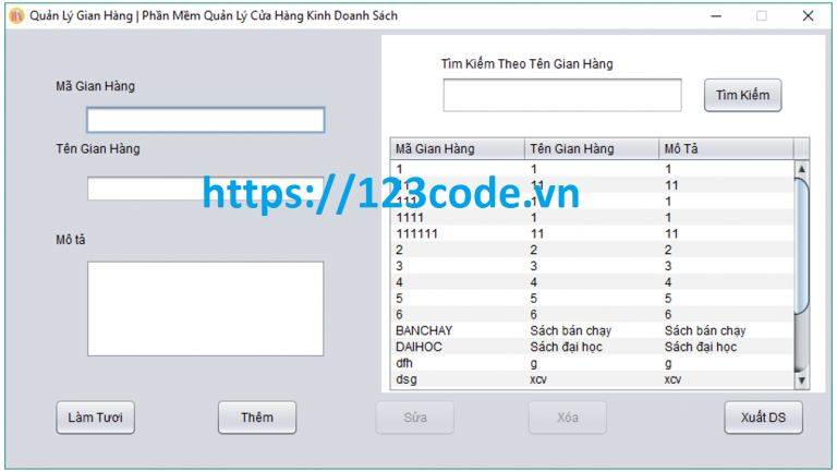Chia sẻ source code quản lý cửa hàng sách java có báo cáo
