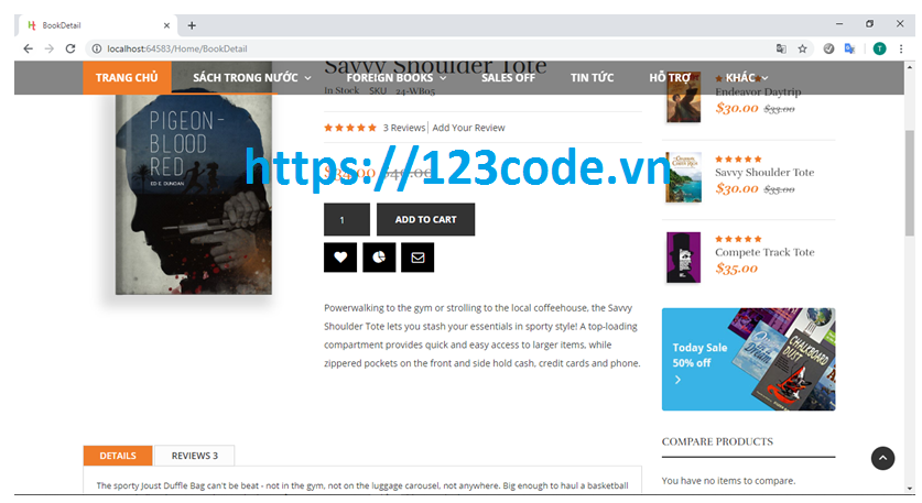 Chia sẻ source code bán sách online asp.net MVC có đầy đủ báo cáo