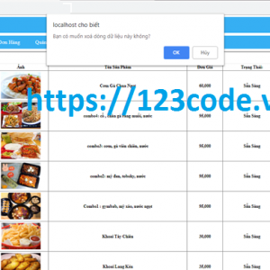 Chia sẻ source code website đặt ship đồ ăn nhanh php có báo cáo