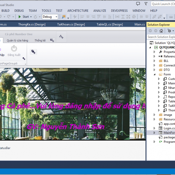 Báo cáo và code đề tài quản lý quán cà phê c# giao diện đẹp