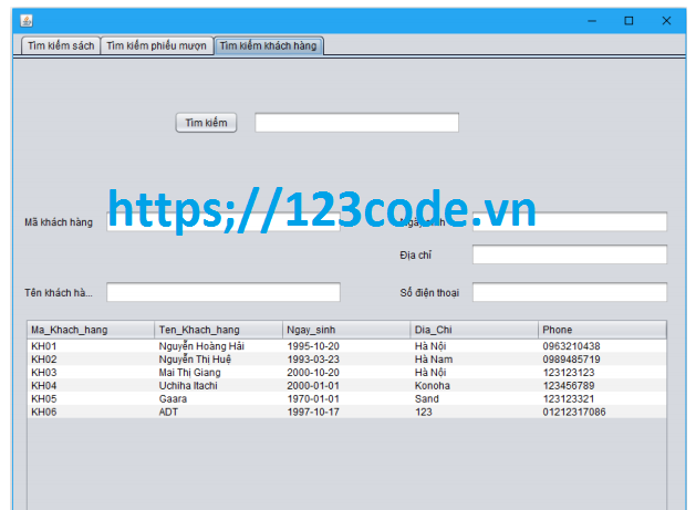 Code đồ án quản lý thư viện java sql server có báo cáo