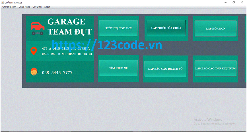 Source code đồ án quản lý garage ôô java có báo cáo