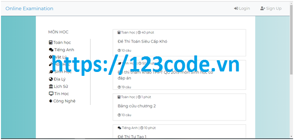 Source code hệ thống trắc nghiệm online php thuần có báo cáo