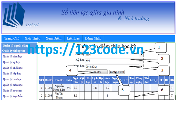 Đề tài tốt nghiệp website quản lý học sinh và liền lạc phụ huynh asp.net