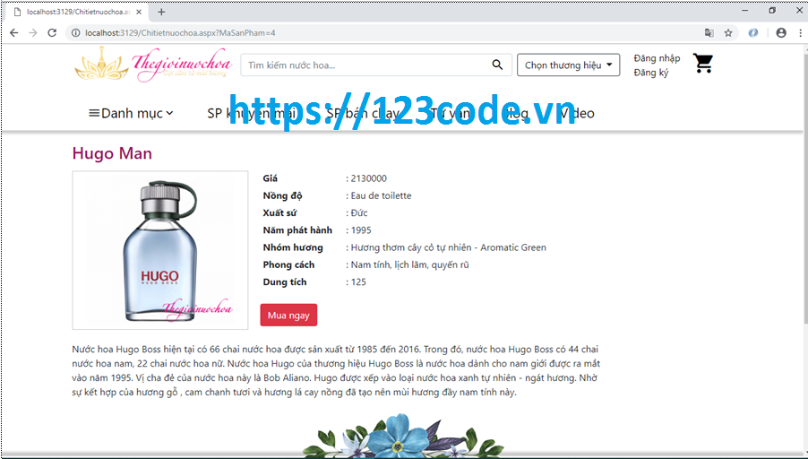Tải source code đề tài website bán hàng nước hoa asp.net có báo cáo