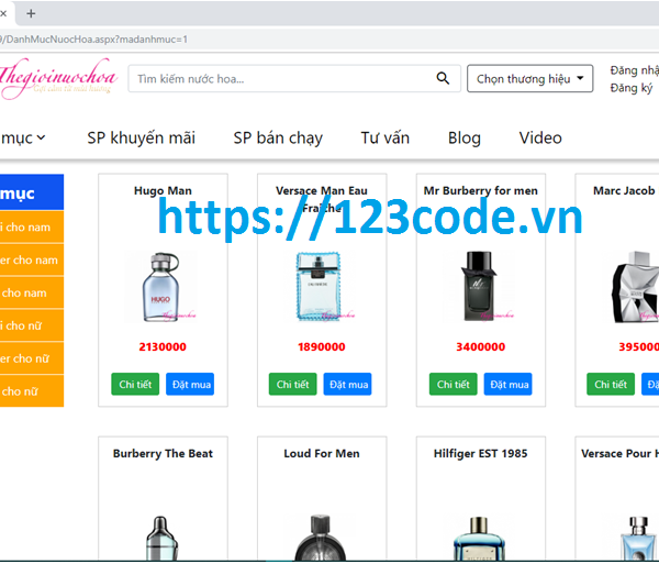 Tải source code đề tài website bán hàng nước hoa asp.net có báo cáo