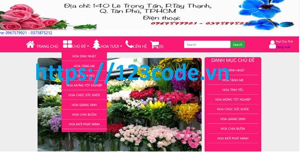 Đồ án môn học website bán hàng hoa tươi asp.net - MVC có báo cáo