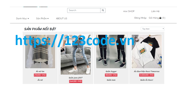 Share source code website bán hàng quần áo php thuần có báo cáo
