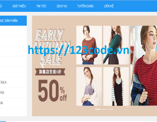 Source code website shop bán hàng thời trang nữ php thuần có báo cáo