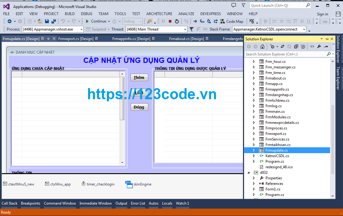 Share code phần mềm quản lý ứng dụng windows viết băng c# có báo cáo 3