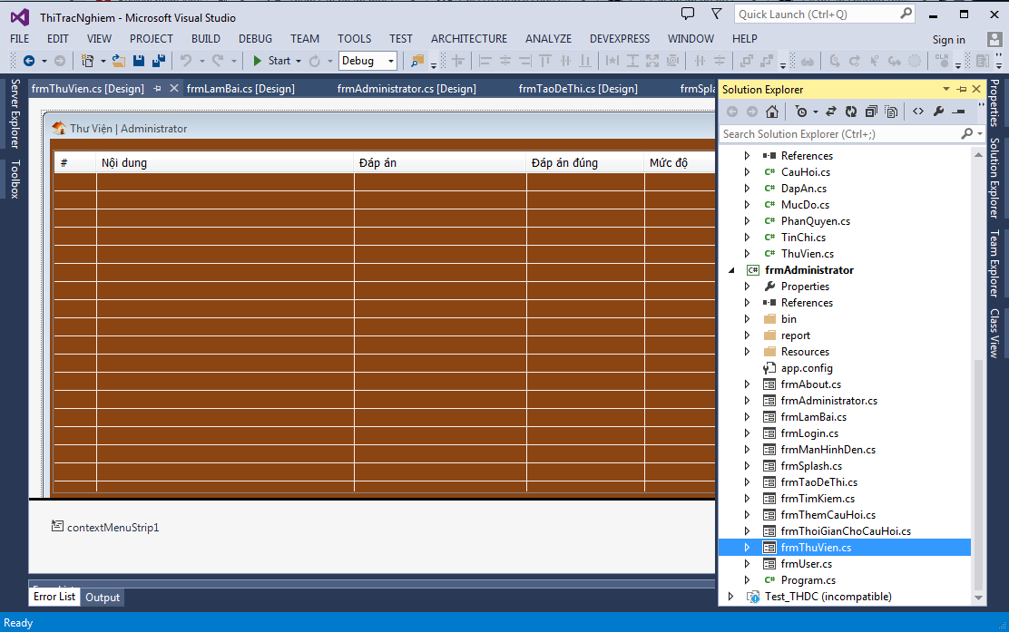 Share code đề tài phần mềm quản lý thi trắc nghiệm c# kết nối sql có báo cáo