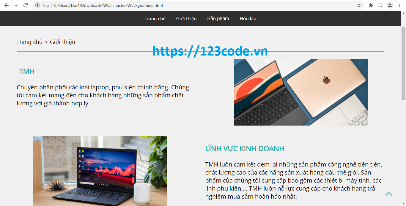 Share code website bán máy tính viết bằng html - css siêu đẹp