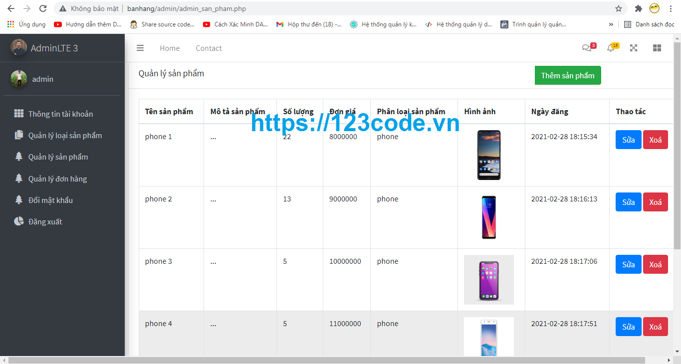 Share code website bán đồ công nghệ php thuần