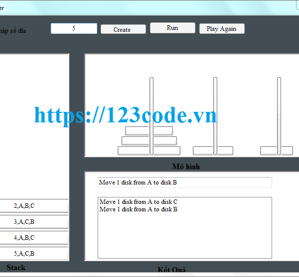 Share code bài toán tháp Hà Nội c# tải miễn phí tại 123code.vn