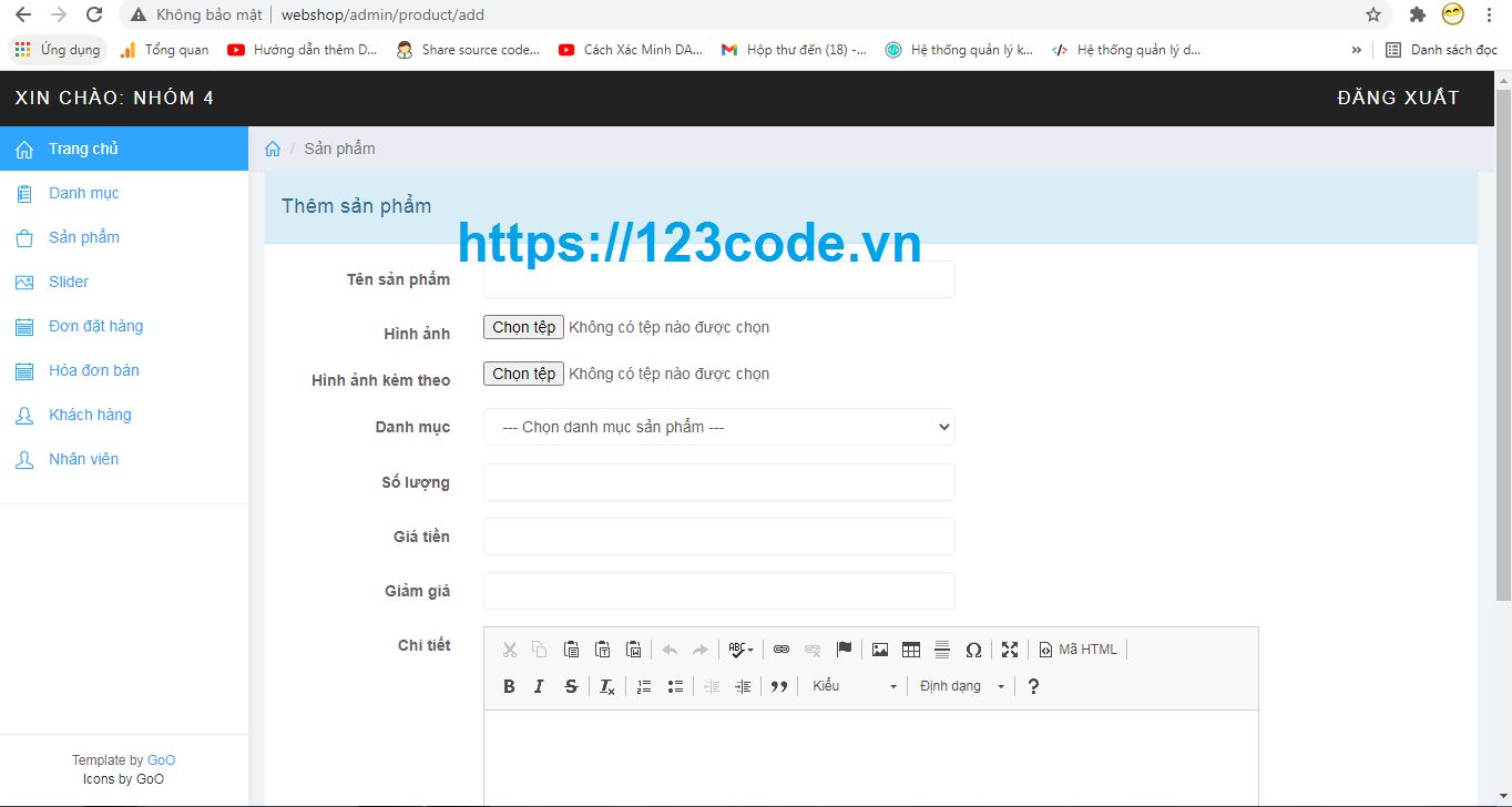 Share code website bán hàng thời trang php - CodeIgniter có video HD và demo