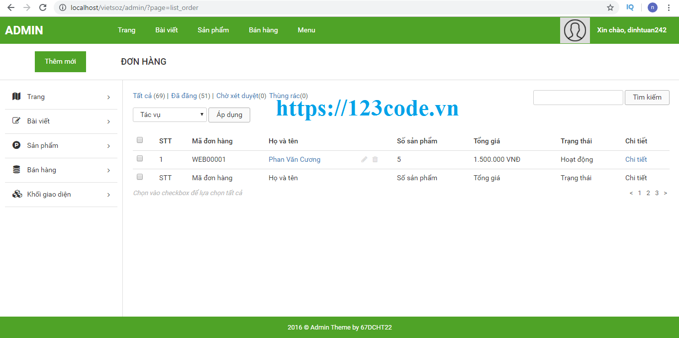 Share code website bán hàng thời trang php thuần có video hướng dẫn cài đặt