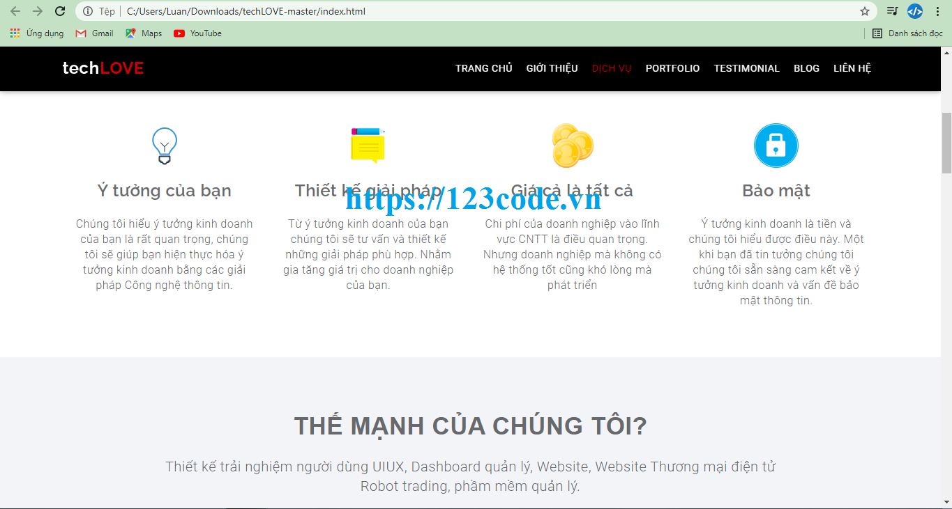 Share code website giới thiệu công ty viết bằng html, css, responsive
