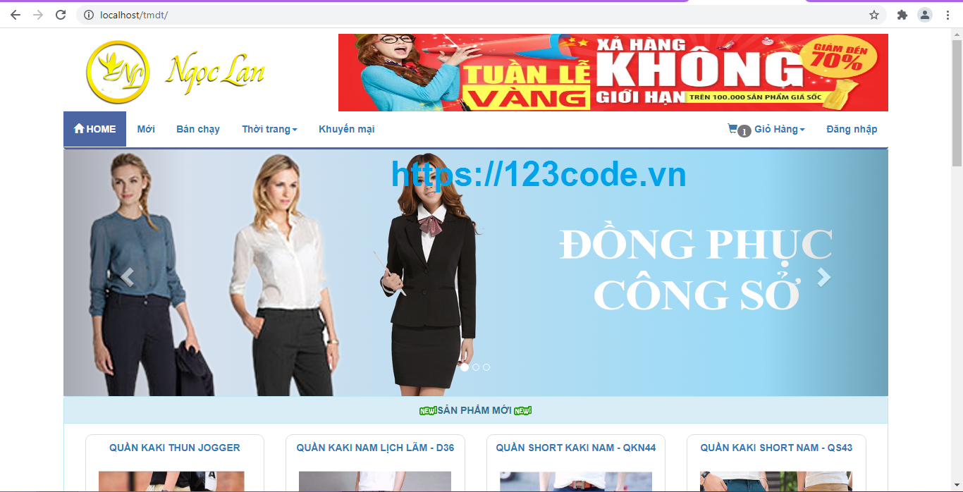 Share source code website bán hàng quần áo online php thuần full chức năng