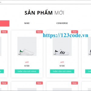 Share source code website bán giầy online php - Laravel có báo cáo
