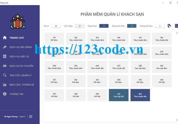 Share source code đề tài phần mềm quản lý khách sạn c# - wpf full báo cáo