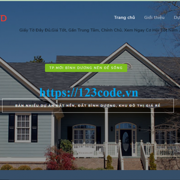 Tải miễn phí code website bán địa ốc html - css siêu đẹp