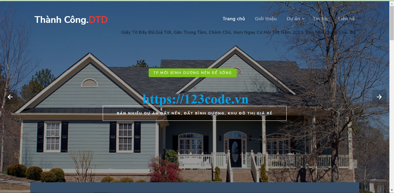 Tải miễn phí code website bán địa ốc html - css siêu đẹp