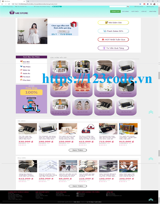 Code Template Website bán hàng css-html full báo cáo tải miễn phí